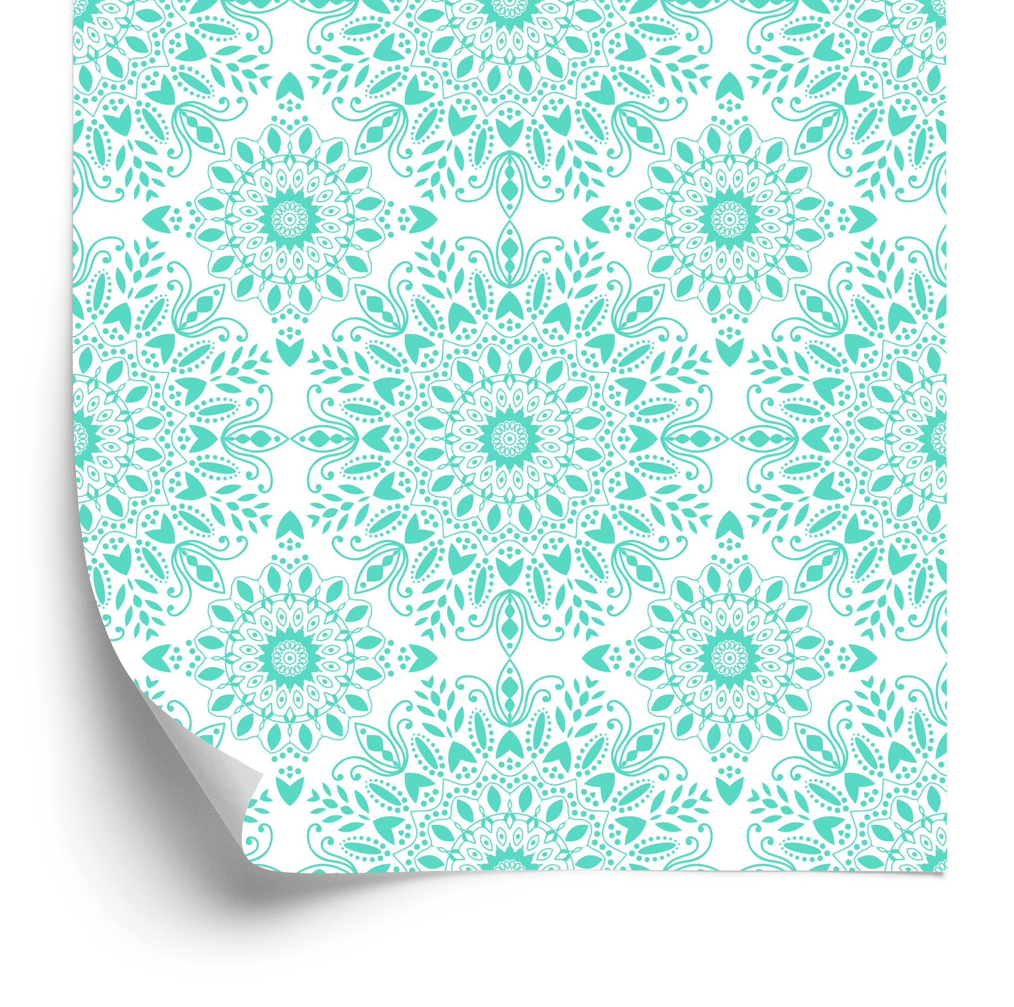 Tapeta Piękna Turkusowa Mandala