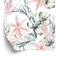 Tapeta Tropikalne Orchidee Z Liśćmi