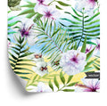 Tapeta Hibiskus, Orchidea I Liście Palmowe