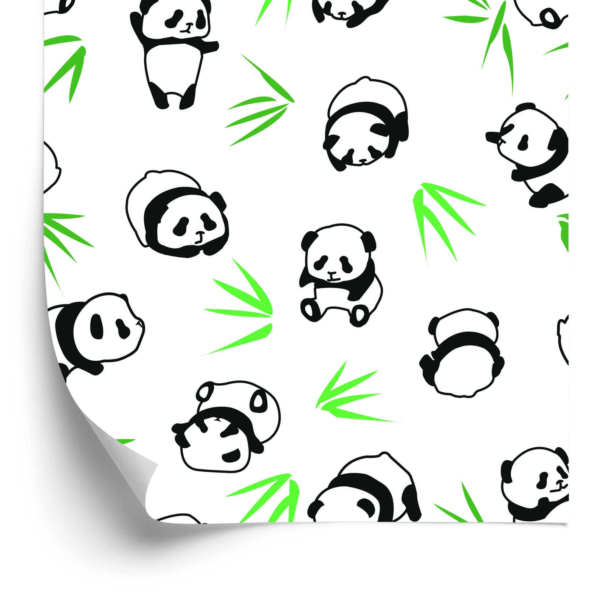 Tapeta Pandy Wśród Zieleni