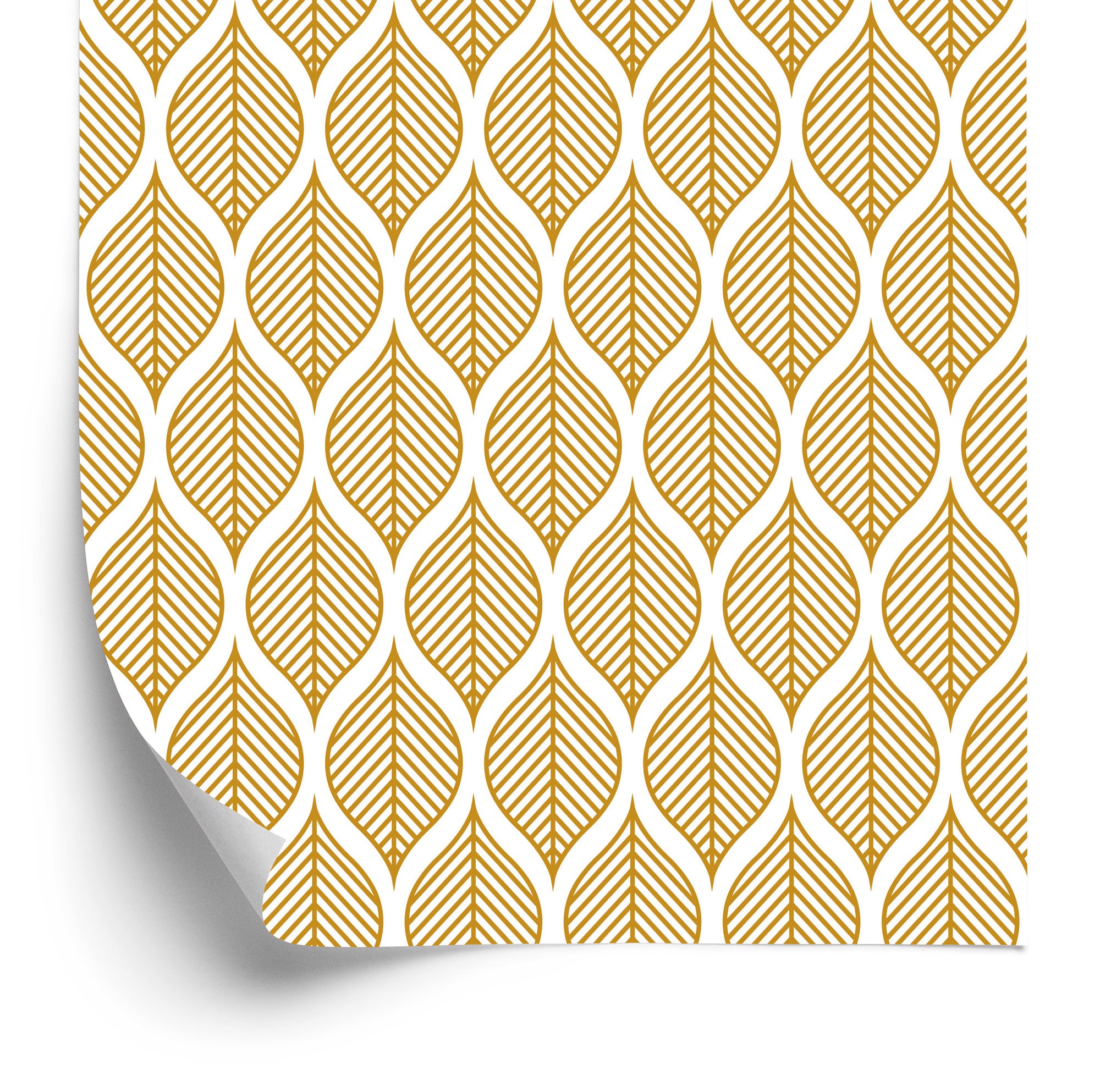 Tapeta Retro - Piękne Geometryczne Liście