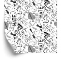 Tapeta Graffiti Z Sercami