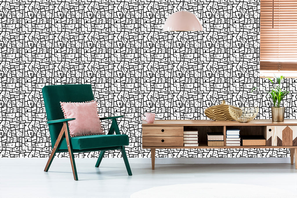Tapeta Minimalistyczny Miejski Wzór