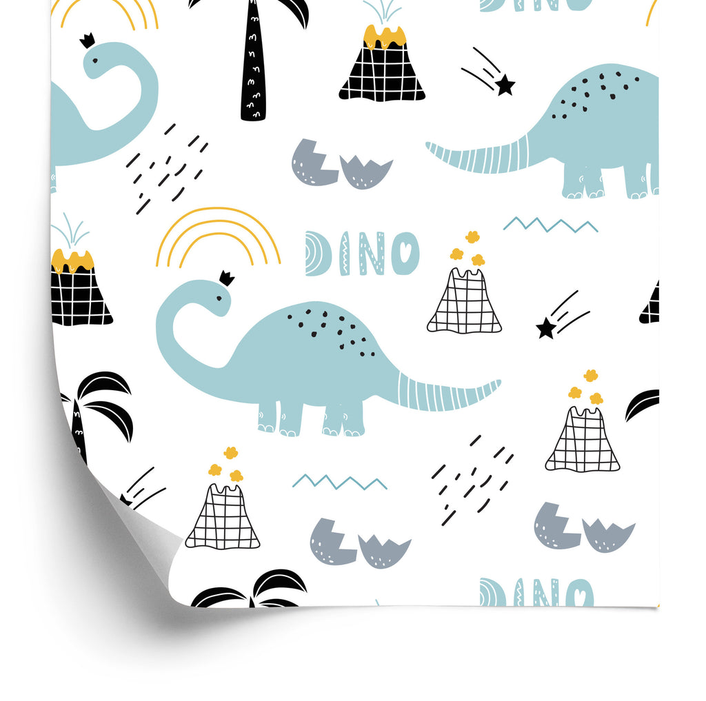 Tapeta Z Dinozaurami, Drzewa, Natura, Dla Dzieci