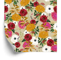 Tapeta Kolorowe Kwiaty W Stylu Retro