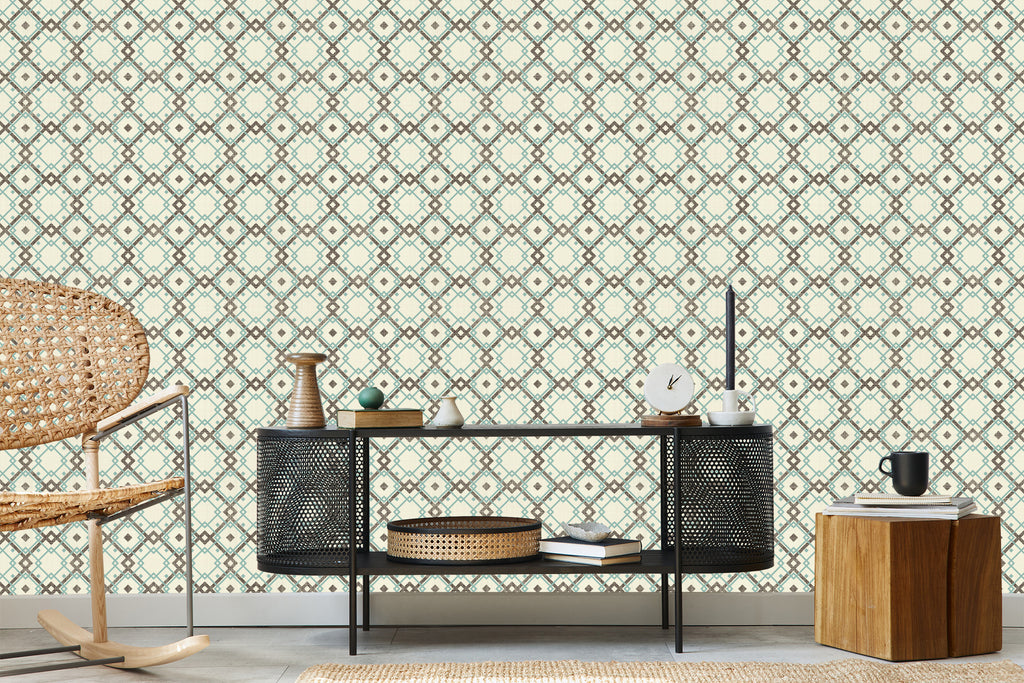 Tapeta Geometryczny Wzór W Stylu Retro