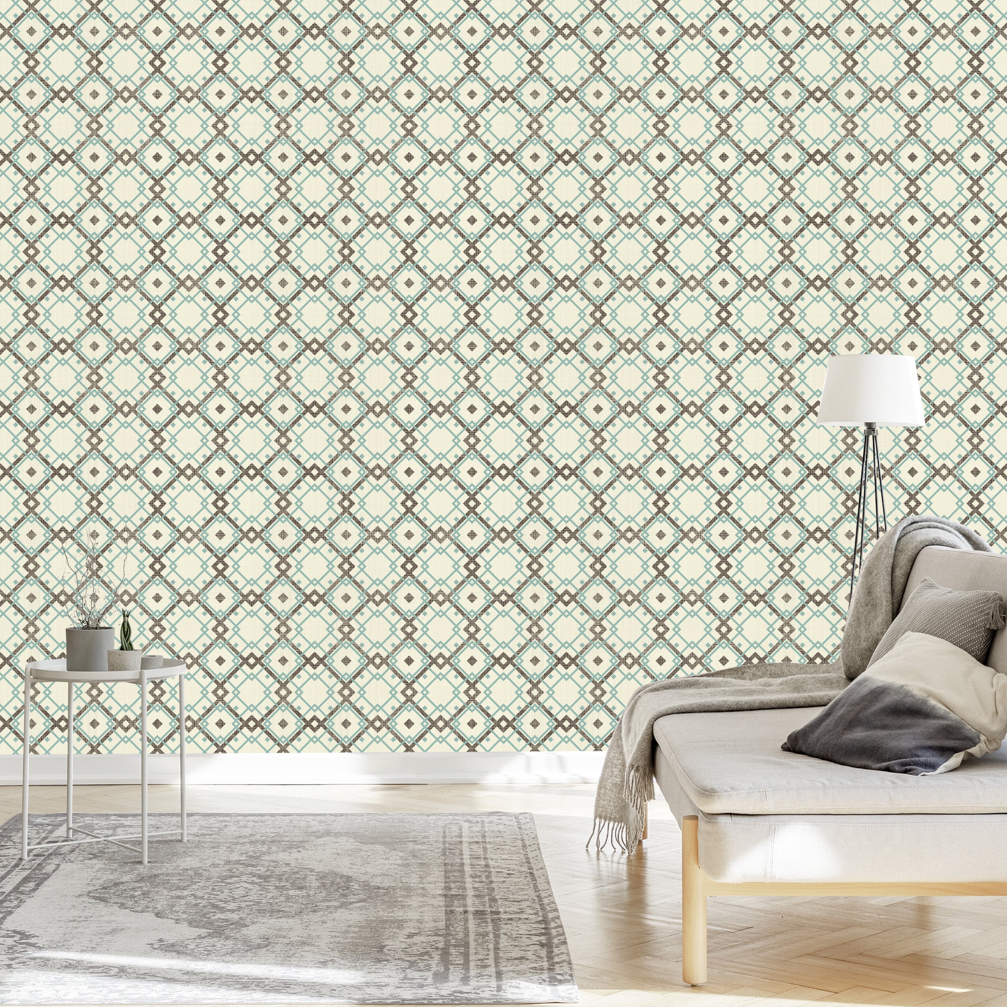 Tapeta Geometryczny Wzór W Stylu Retro