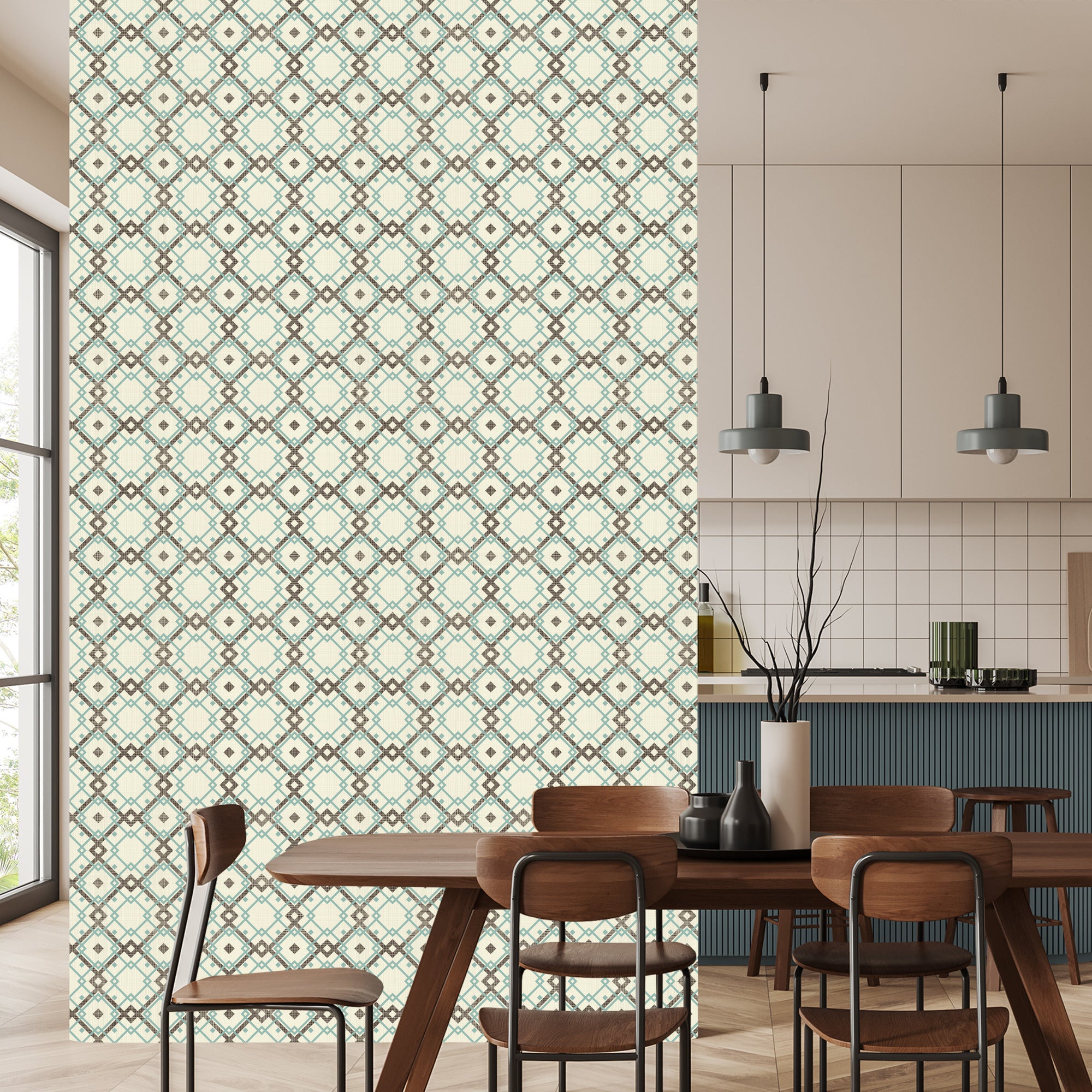 Tapeta Geometryczny Wzór W Stylu Retro