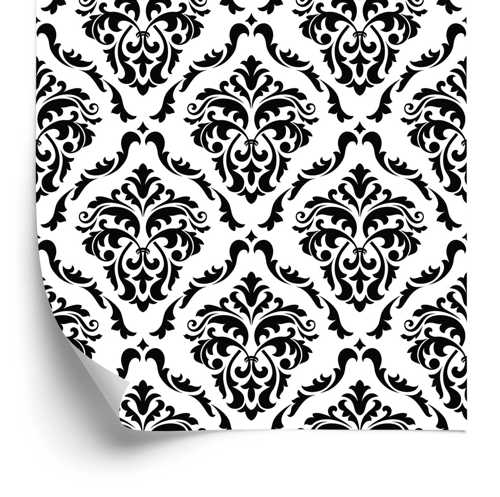 Tapeta Klasyczne Czarno-Białe Ornamenty