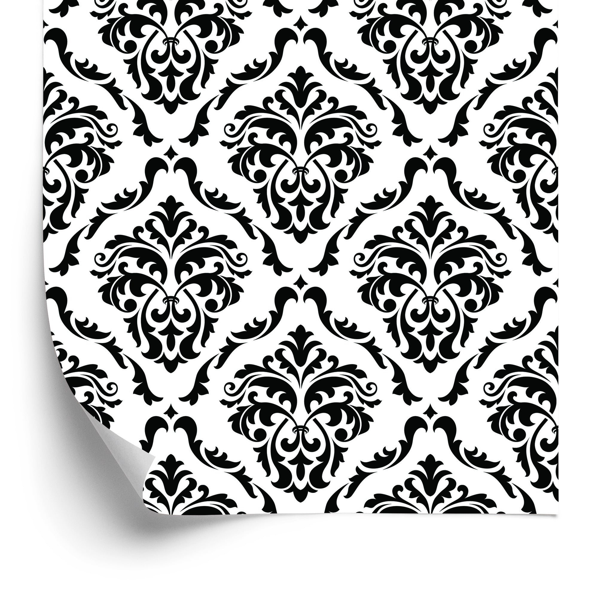 Tapeta Klasyczne Czarno-Białe Ornamenty