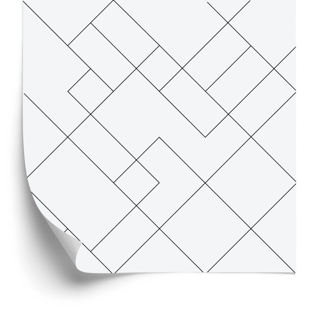 Tapeta Czarno-Biały Wzór Geometryczny