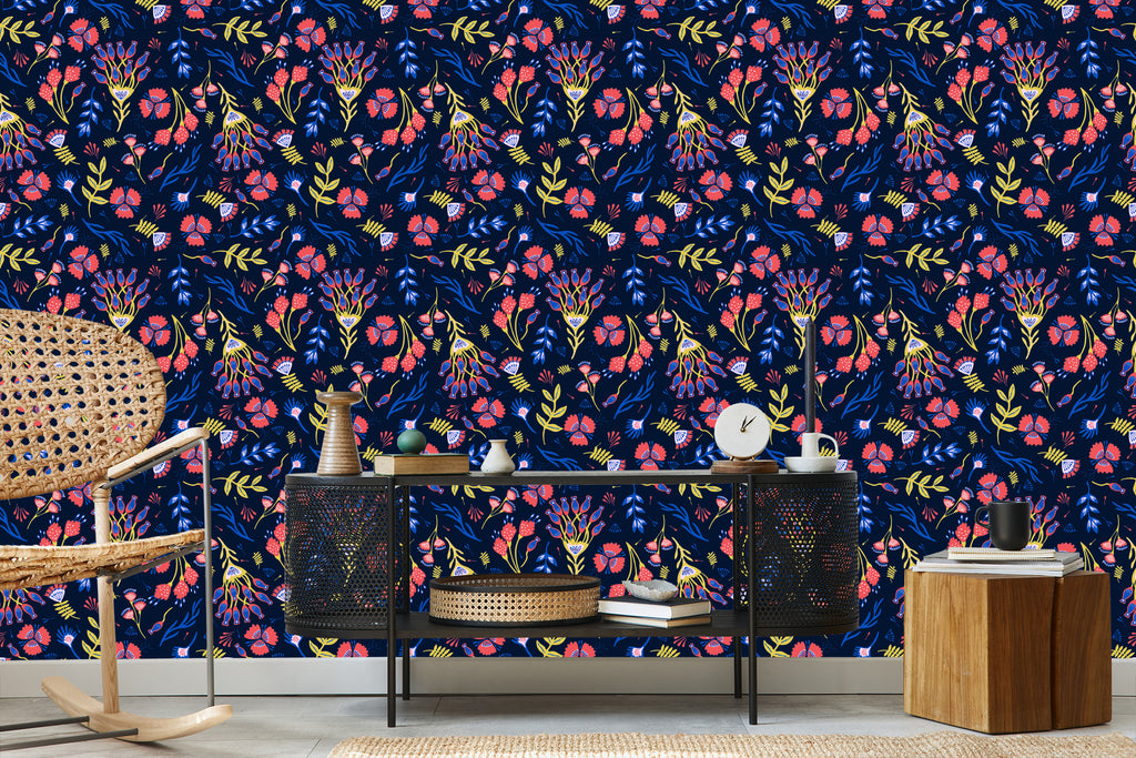 Tapeta Kwiaty Polne W Stylu Boho