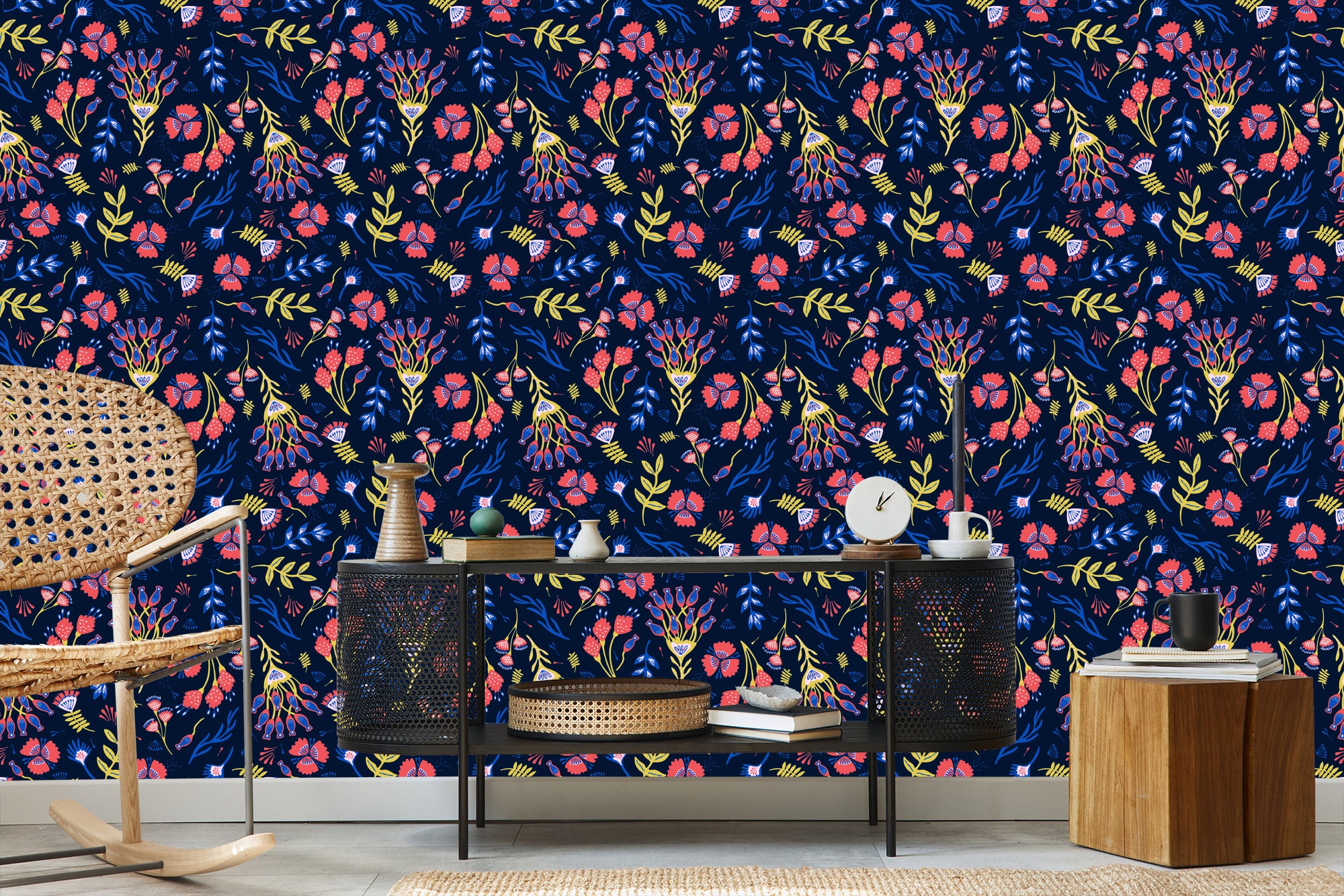 Tapeta Kwiaty Polne W Stylu Boho